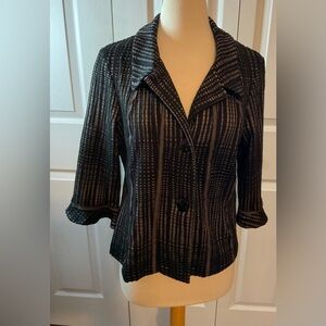 Andria Lieu Black Blazer Top‎ Jacket Size Large Retails $220